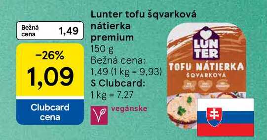 Lunter tofu šqvarková nátierka premium 150 g