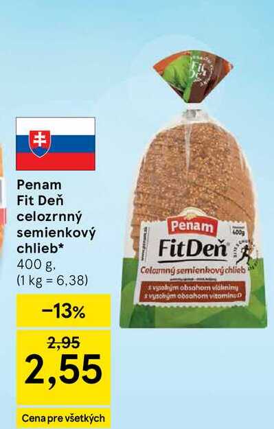 Penam Fit Deň celozrnný semienkový chlieb 400 g  v akcii