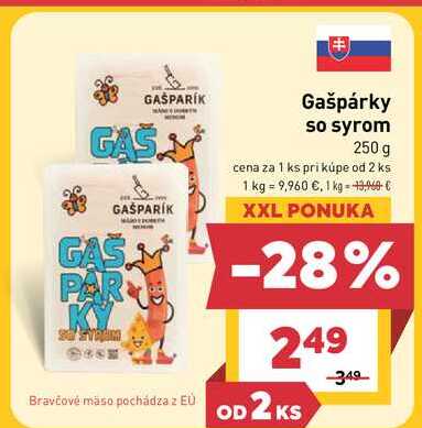 Gašpárky so syrom 250 g
