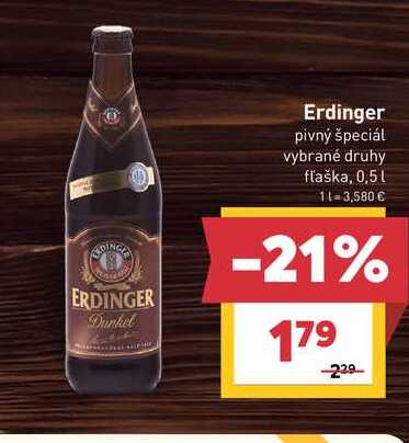 Erdinger pivný špeciál vybrané druhy fľaška, 0,5l