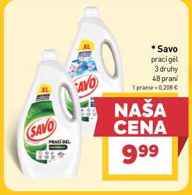 Savo prací gél 3 druhy 48 praní