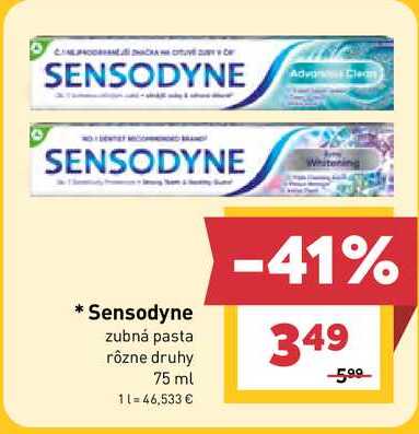 Sensodyne zubná pasta rôzne druhy 75 ml