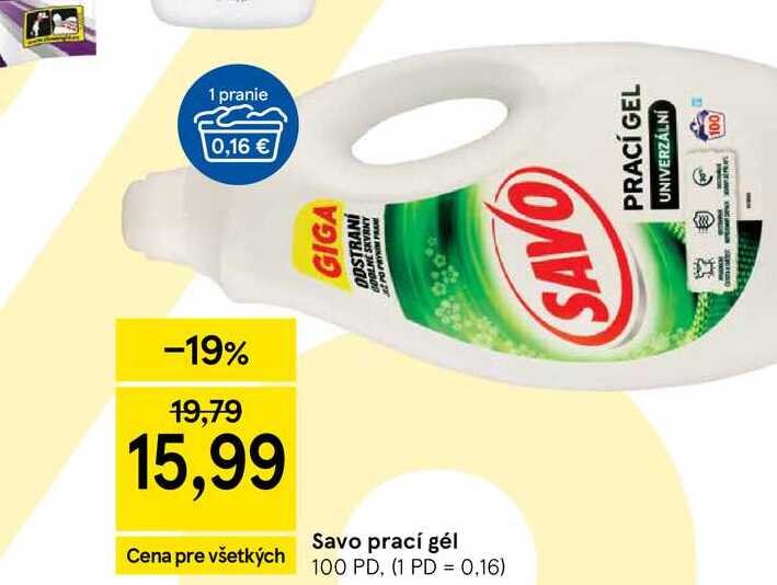 Savo prací gél 100 PD