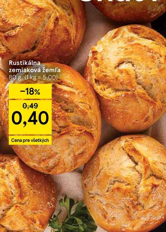 Rustikálna zemiaková žemľa 80 g
