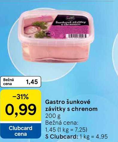 Gastro šunkové závitky s chrenom 200 g