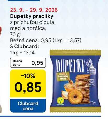 Dupetky praclíky s príchuťou cibuľa med a horčica, 70 g 