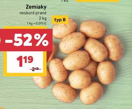 Zemiaky neskoré prané 2 kg