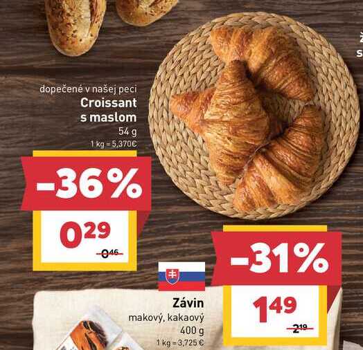 Croissant s maslom 54g