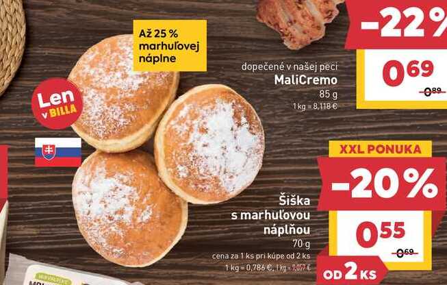 Šiška s marhuľovou náplňou 70 g 