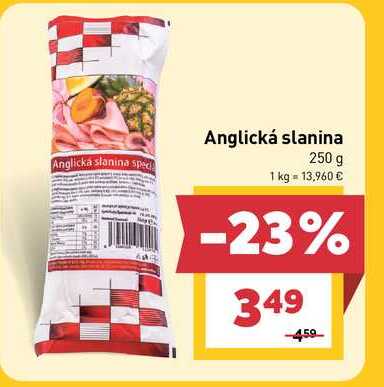 Anglická slanina 250 g