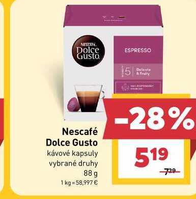 Dolce Gusto kávové kapsuly vybrané druhy 88 g