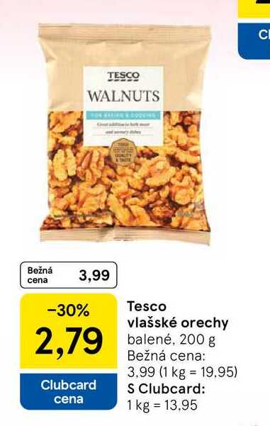 Tesco vlašské orechy balené, 200 g