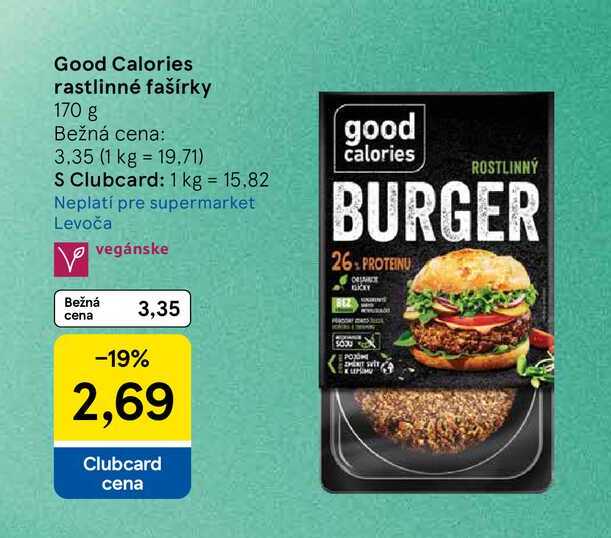 Good Calories rastlinné fašírky 170 g