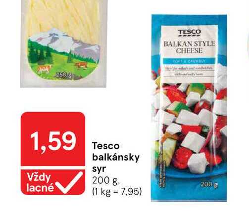 Tesco balkánsky syr 200 g