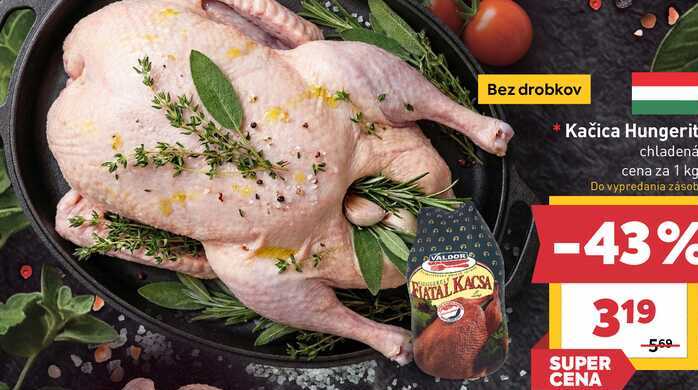 Kačica Hungerit chladená cena za 1 kg 