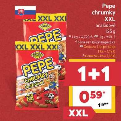 Pepe chrumky XXL arašidové 125 g