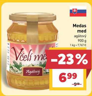 Medas med agátový 900 g 