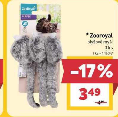 Zooroyal plyšové myši 3 ks