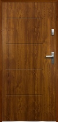 O.K. DOORS OCEĽOVÉ VCHODOVÉ DVERE NIKE P55 ZLATÝ DUB 80 Ľ