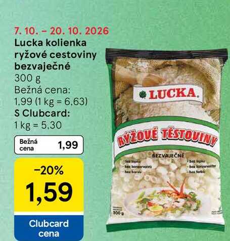Lucka kolienka ryžové cestoviny bezvaječné 300 g 
