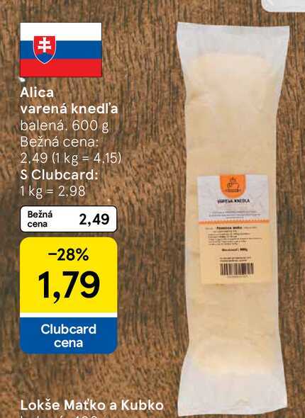 Alica varená knedľ'a balená 600 g