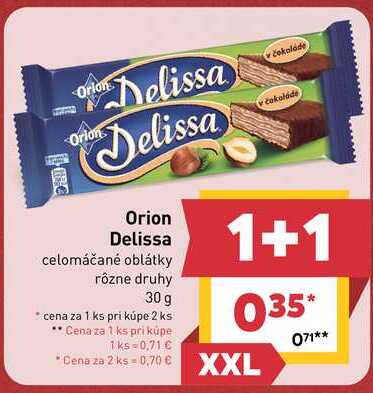 Orion Delissa celomáčané oblátky rôzne druhy 30 g