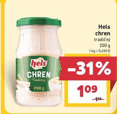 Hels chren tradičný 200 g 