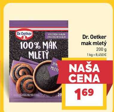 Dr. Oetker mak mletý 200 g