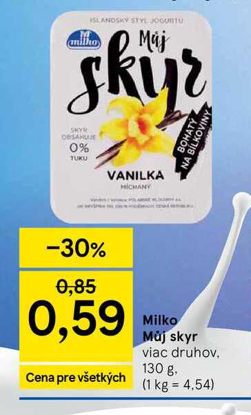 Milko Můj skyr viac druhov, 130 g