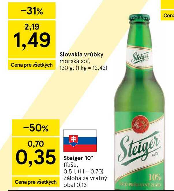 Steiger 10° fľaša 0,5l