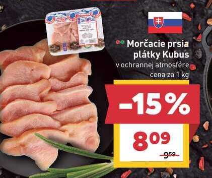 Morčacie prsia plátky 1 kg 