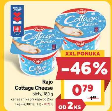 Rajo Cottage Cheese biely, 180 g