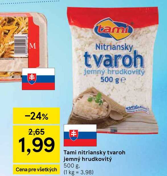 Nitriansky tvaroh jemný hrudkovitý 500