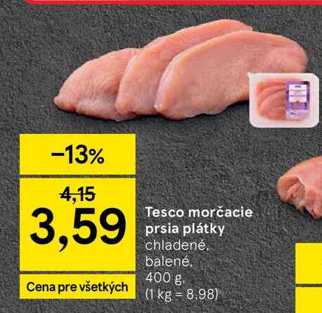 morčacie prsia plátky chladené balené 400 g