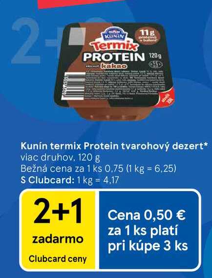 Kunín termix Protein tvarohový dezert viac druhov, 120 g