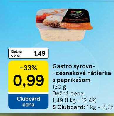 Gastro syrovo-cesnaková nátierka s paprikášom 120 g