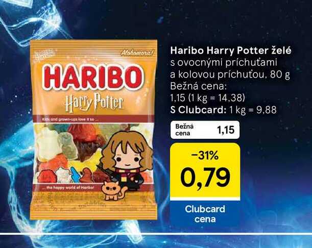 Harry Potter želé s ovocnými príchuťami a kolovou príchuťou, 80 g