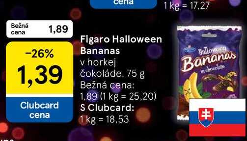 Figaro Halloween Bananas v horkej čokoláde, 75 g