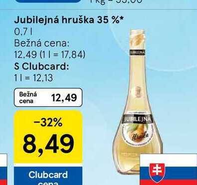 Jubilejná hruška 35 % 0,7l