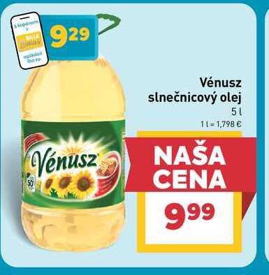 Vénusz slnečnicový olej 5l