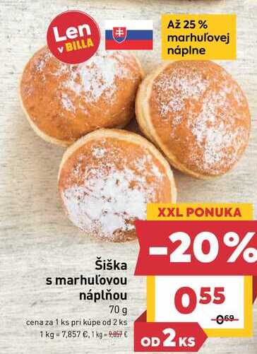 Šiška s marhuľovou náplňou 70 g