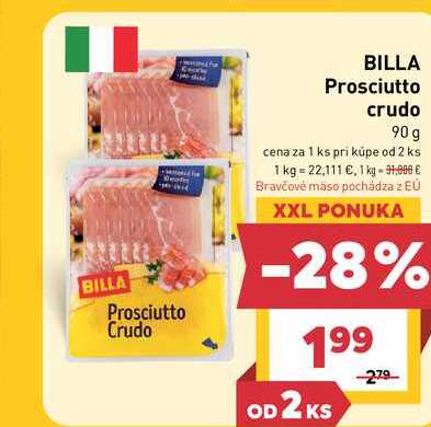 BILLA Prosciutto crudo 90 g