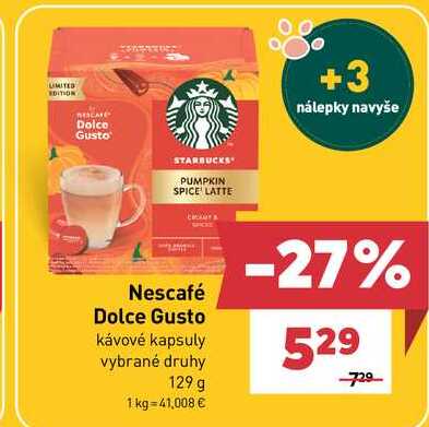 Nescafé Dolce Gusto kávové kapsuly vybrané druhy 129 g