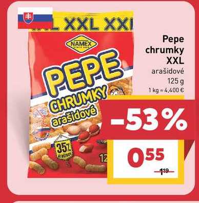 Pepe chrumky XXL arašidové 125 g