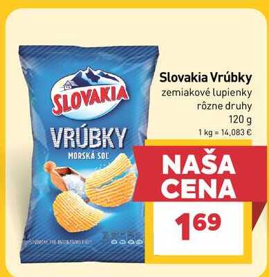 Slovakia Vrúbky zemiakové lupienky 120 g