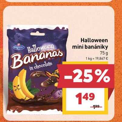 Halloween mini banániky 75g