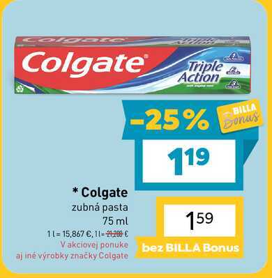 Colgate zubná pasta 75 ml