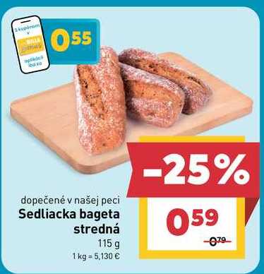 Sedliacka bageta stredná 115 g 