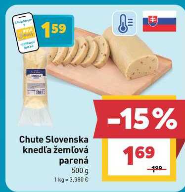Chute Slovenska knedľa žemľová parená 500 g