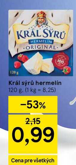 Král sýrů hermelín 120 g